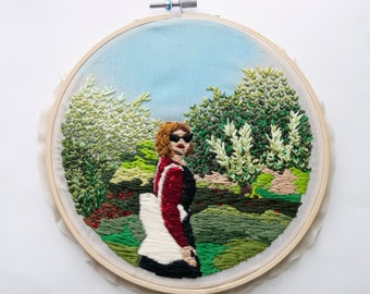 Custom Embroidery,Hand Embroidery, Fiber Art, Wall Hanging