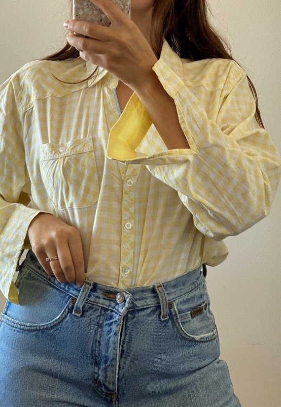 Vintage Y2K 00s Milkmaid Gingham Check Shirt Blouse Top - Etsy