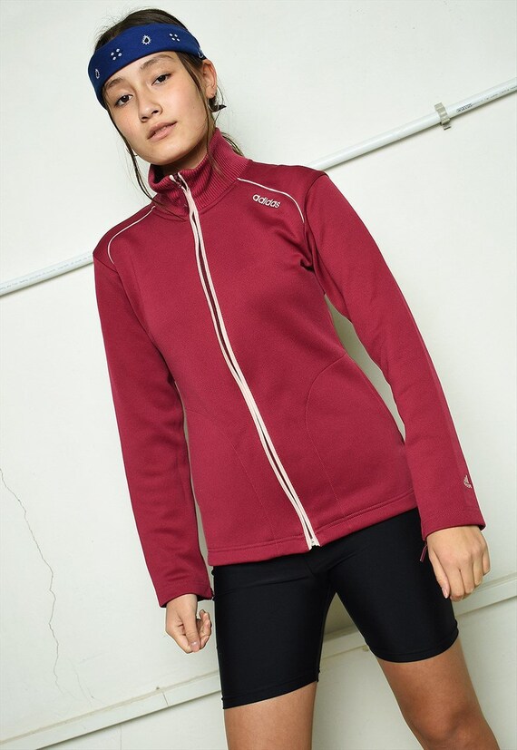 adidas maroon jacket women's