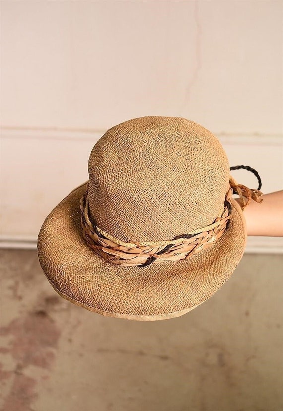 50's retro Boho festival Paris chic summer straw … - image 2