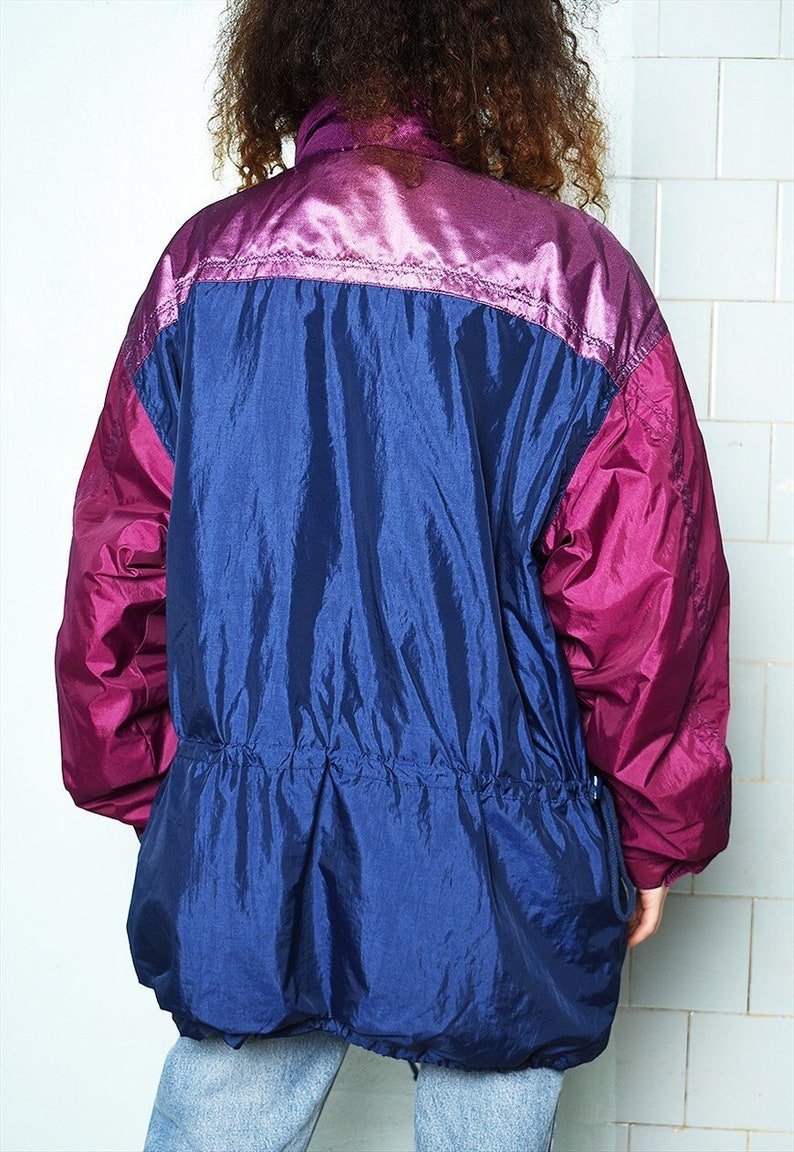 Vintage 80s puffer skiing coat shell parka jacket oversized