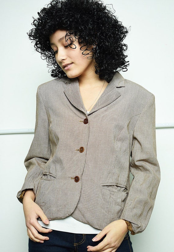 Vintage 40s SISLEY dogtooth pattern classy jacket