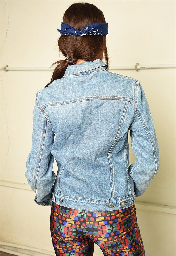 90's retro stonewash denim teen jacket womens wom… - image 8