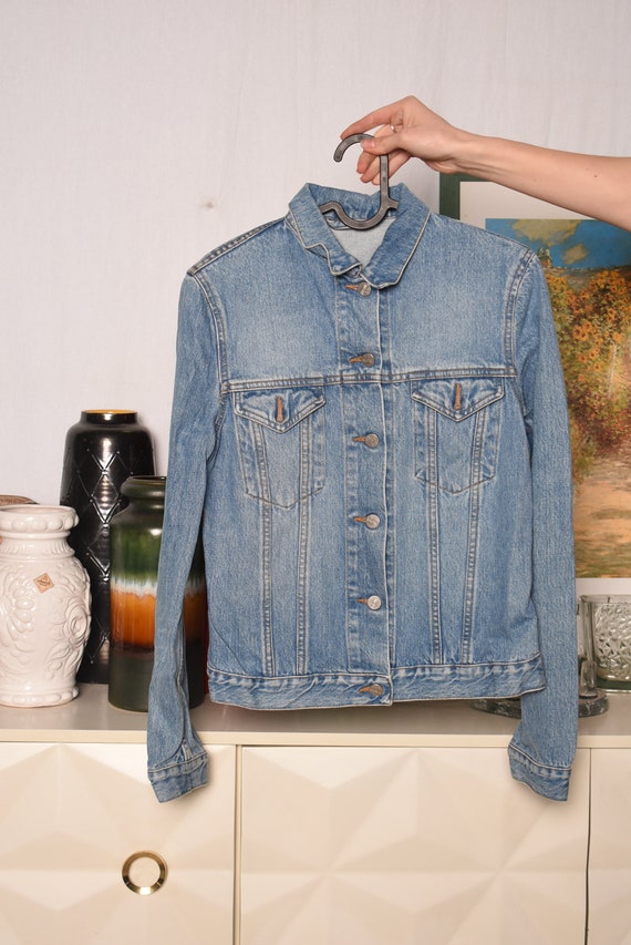 90's retro stonewash denim teen jacket womens wom… - image 9