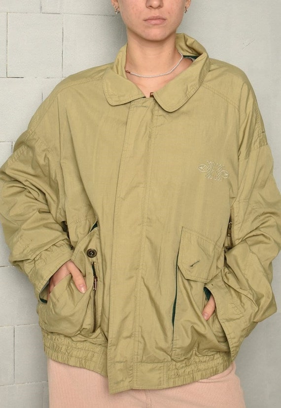 Vintage 80s retro classy windbreaker bomber jacke… - image 2