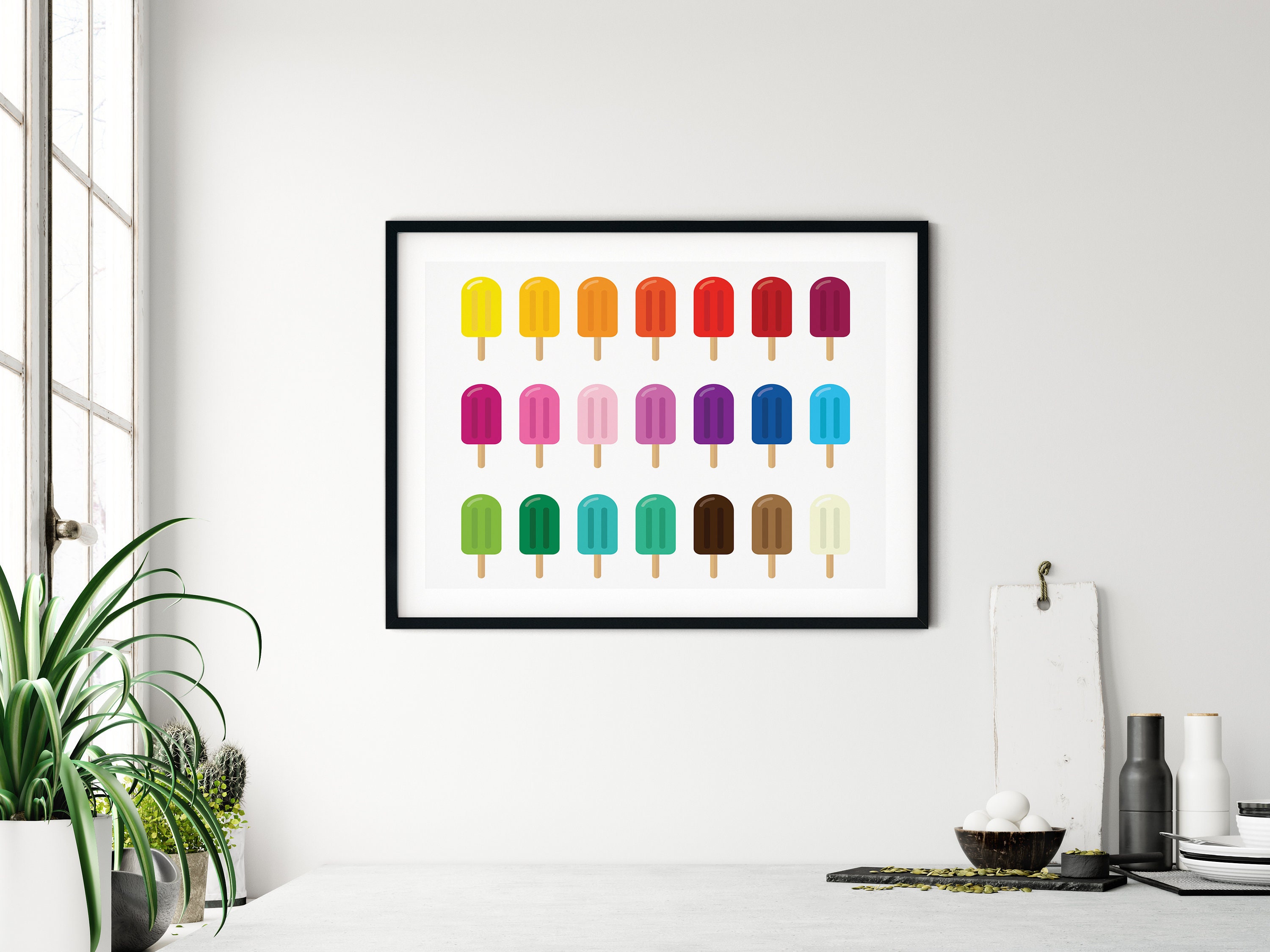 Kitchen Print Lollipop Print Ice Pops Print Popsicle | Etsy