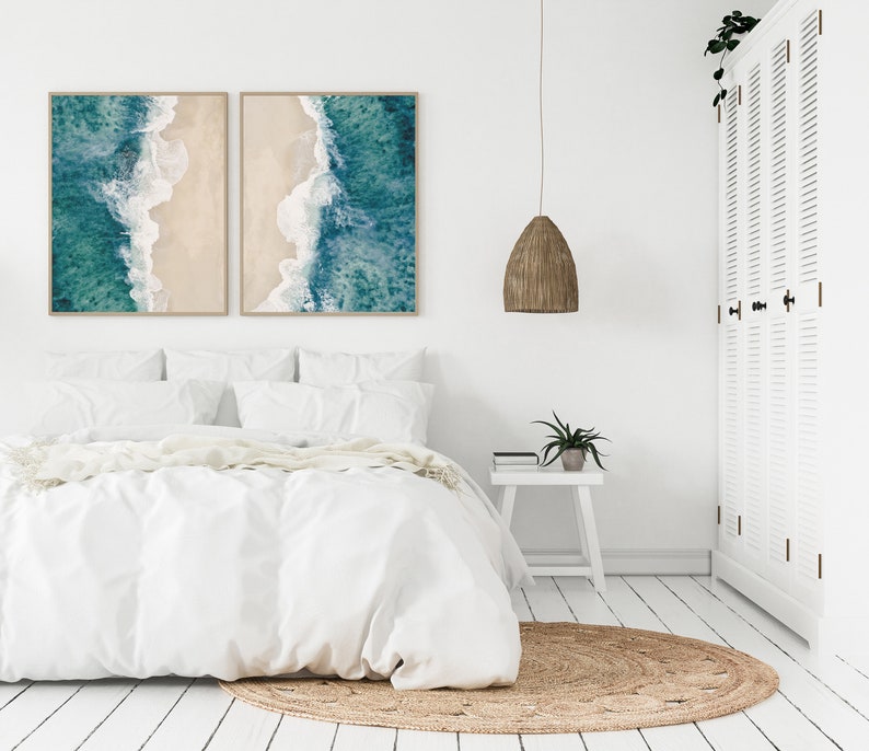 Set of 3 Beach Prints Aerial Beach Print Photography Beach Etsy