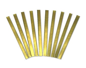 40 Verschlussstreifen 14cm Gold für Teetüten Beutel Clipbandverschlüsse Teetütenverschlüsse Papierclips