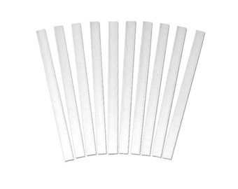 40 Verschlussstreifen 11cm Weiß für Teetüten Beutel Clipbänder Papierclips Clipbandverschluss Verschlüsse Papier Papierclips Papierstreifen