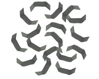 100 closure clips 33 mm Black for tea bags and bags Clip tapes Paper clips Clip tape closure Bag closures Wire closures Paper