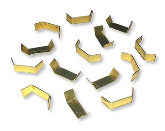 1000 Verschlussclips 33mm Gold Verschlussstreifen Papierclips Clipbänder Clipbandverschlüsse für Teetüten Klipse Clips Drahtverschluss