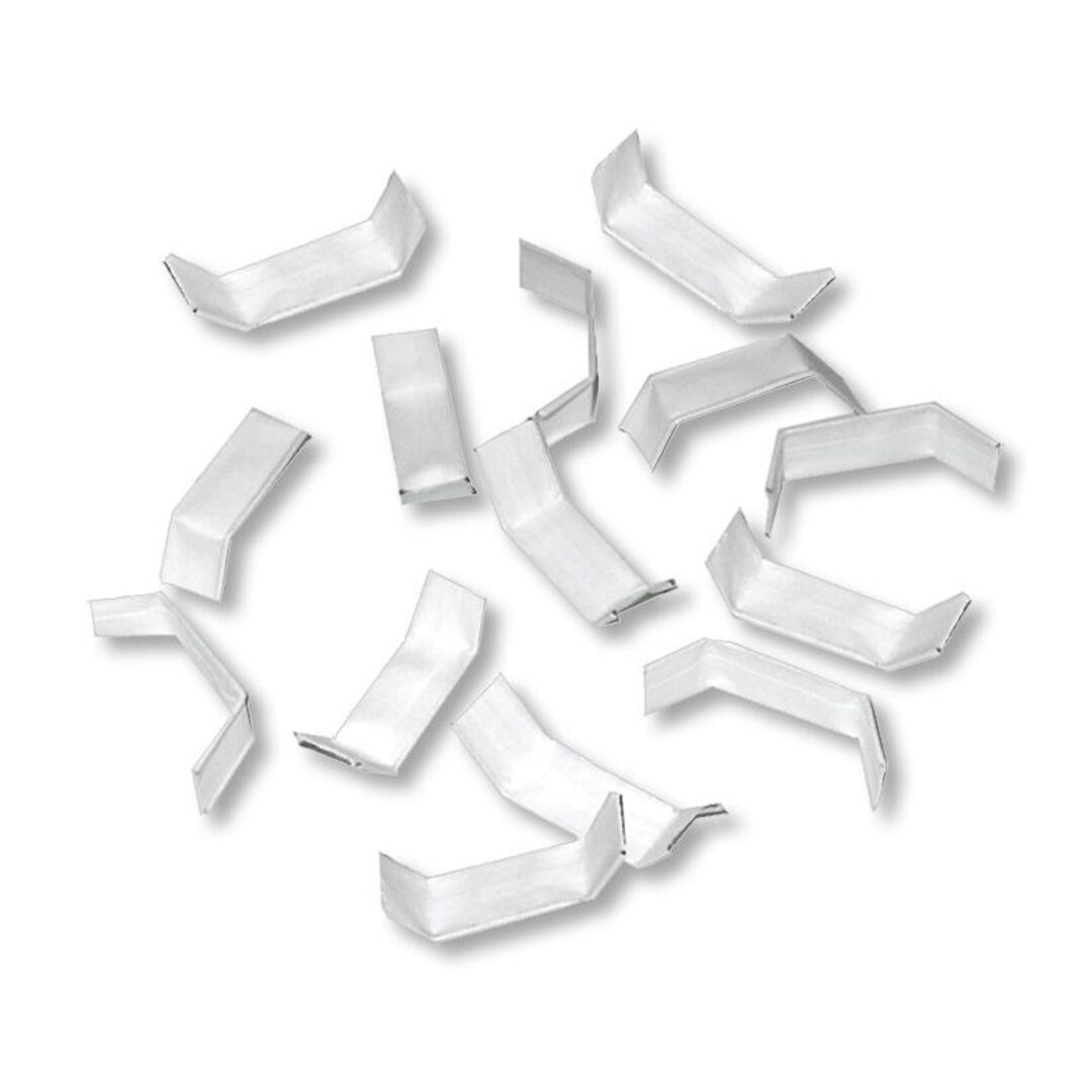 1000 Closure Clips 33 Mm White Closure Strips Paper Clips Clip Tapes
