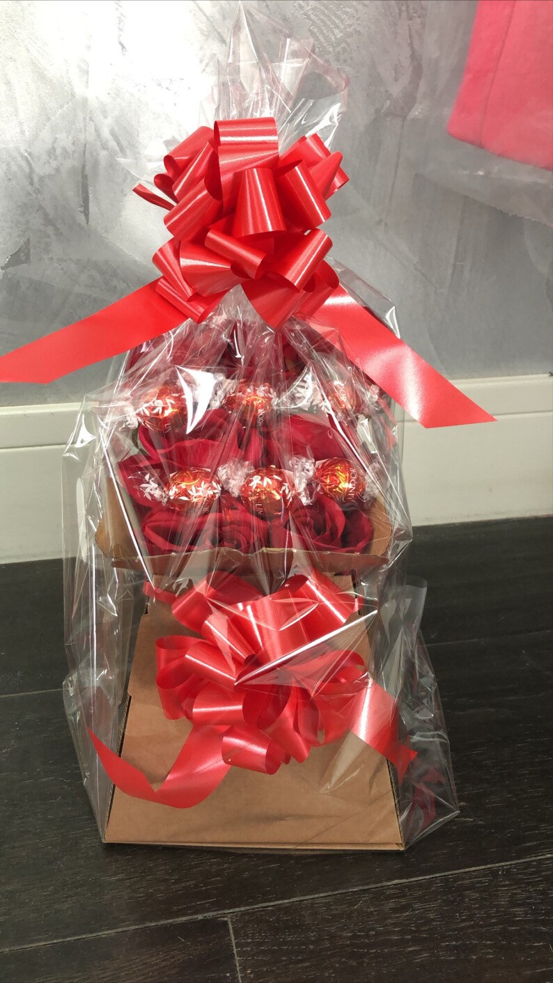 Lindor Chocolate Flower Bouquets Flowers with Chocolate Etsy