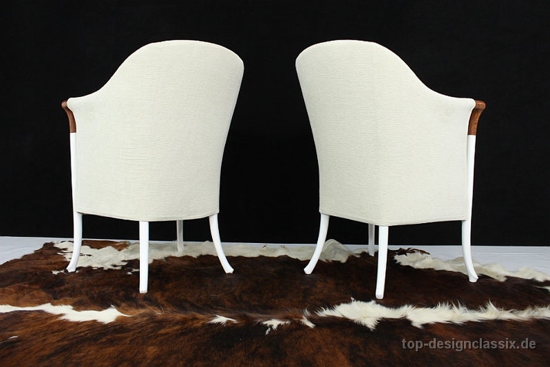 like new, set of 2x Giorgetti Progetti armchairs by Umberto Asnago, Italy, signed, with Pau Ferro armrests, new price 5618 euros image 6