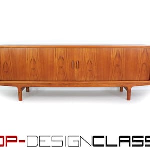 as new, Dyrlund Danish Mid Century Teak Sideboard, vintage sideboard with louvre doors, Denmark 1960s, 1a restored