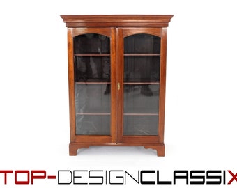 Top! small English display cabinet, display cabinet, vertiko made of mahogany, restored, simple elegance suitable for many styles