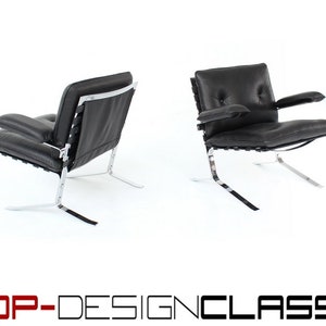 Like new, JOKER Lounge Chair Mid Century, Olivier Mourgue for Airborne Int. France 1964, vintage leather armchair, chrome, museum condition