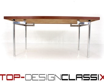 like new, Hans J. Wegner Mod. 318 teak dining table for 4-6 people, Danish design, 1a restored