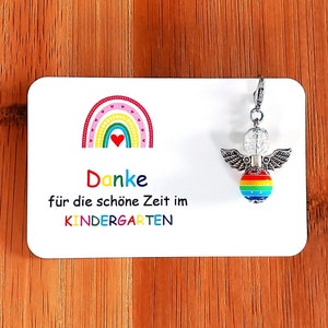 Schutzengel Erzieherin Anhänger Geschenkkarte Schlüsselanhänger Charm Glücksbringer beste Lieblingserzieherin Geschenk Kindergarten Abschied