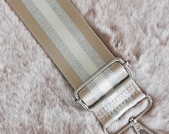 Taschengurt Taschenriemen Umhängegurt Schultergurt beige nuede silber weiss creme Crossbody Bag Tasche Gurt Wechselgurt  Damen Geschenk