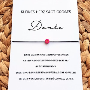 Erzieherin Abschiedsgeschenk Wunscharmband Herz Geschenkkarte Kindergarten Lehrerin Kita Geschenk Abschied Danke Armband