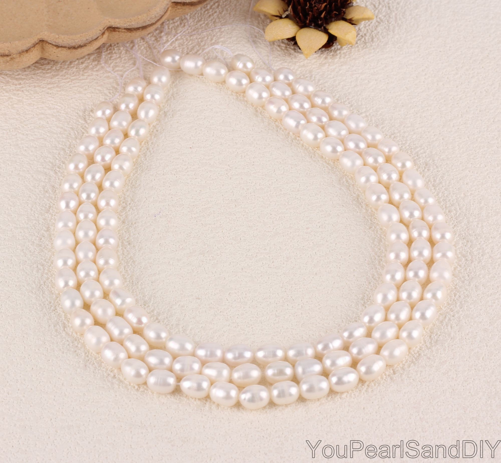 Collana Di Perle D'acqua Dolce Bianco Puro, Collana Da Sposa, Collana Di Perle Classiche, Collana Di Perle Naturali, Regalo Per Lei. - Italia - Foto 7