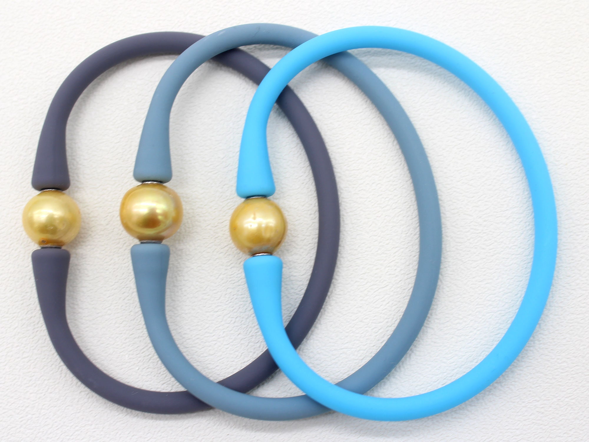 2PCS-39 Colors Natural Pearl Silicone Rubber Stretch Waterproof  Bracelet,10-11mm Pearls,sports Bracelet,gift-w005 - Etsy