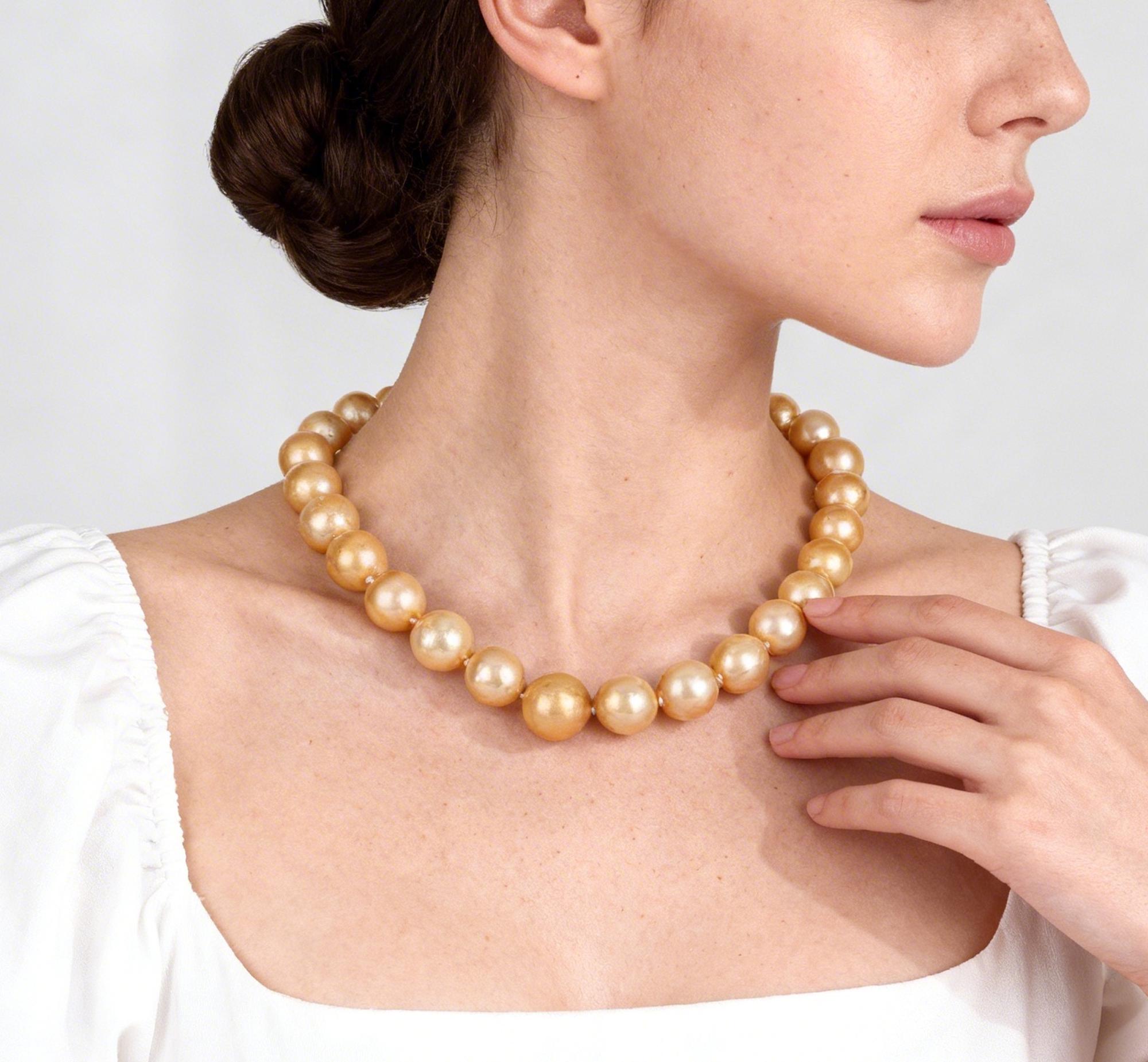 3pc 8/10/12/14mm White Pink Purple South Sea Shell Pearl Beads Necklace 18