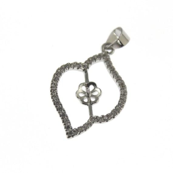 30/%OFSilver plated Blank Pendant Setting,Pendant fit pearl,Personality Necklace Blank Base Setting,Jewelry Unique Base Pearl Wholesale DZ034