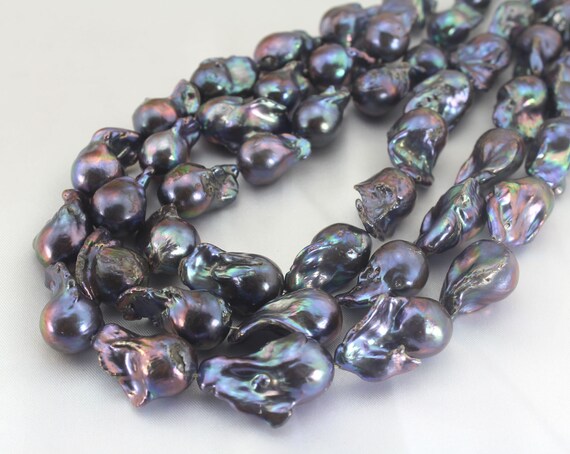 High quality Peacock black Freshwater pearl beads AA Cultured pearl Teardrop Baroque Pearl Beads,Nucleated pearl,loose pearl beads