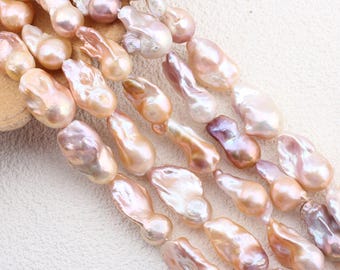 13-18x20-26 mm Naturlig Rosa Lila Barock Pärlsträng Leverans, DIY Smycken, Grossist, Presenter-YHZ004-9