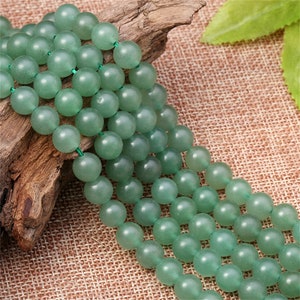 Natural Green Aventurine Beads,Smooth Round Aventurine Bead,Loose Healing Gemstone Beads Supply,Jewelry Making,4mm,6mm,8mm,10mm,12mm-STN0024