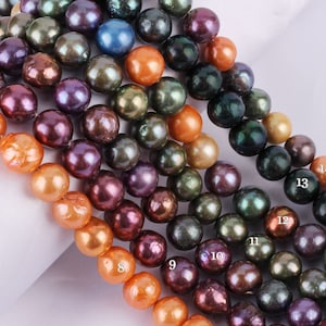 Freshwater Round Edison Pearl Beads,10-12mm Edison Pearl Strand,Loose Pearl Beads,Pearl For Design Necklace Bracelet-15.5inches-39pcs-ADS004