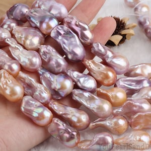 13-15x22-23MM High Luster Baroque Pearls,Large Natural Purple Freshwater Pearls,Freeform Pearls Supply,Pearls for Jewelry Making-YHZ004-5