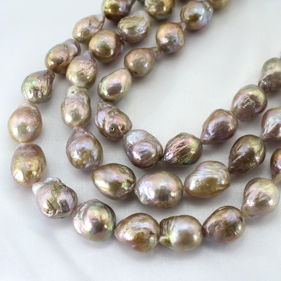 Reborn Keshi nucleate Edison genuined cultured  freshwater Pearl loose beads