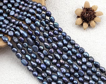 8-9mm Peacock Blue Natural Frshwater Baroque Pearls,For DIY Jewelry Making,Wholesale,DIY Gift