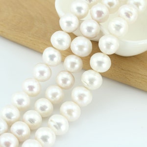 11-12mm High Quality Natural White Potato Pearl,Loose Freshwater Pearl,White Pearl Strands Supply,Pearl Gifts,Wedding Pearls,Wholesale-37pcs