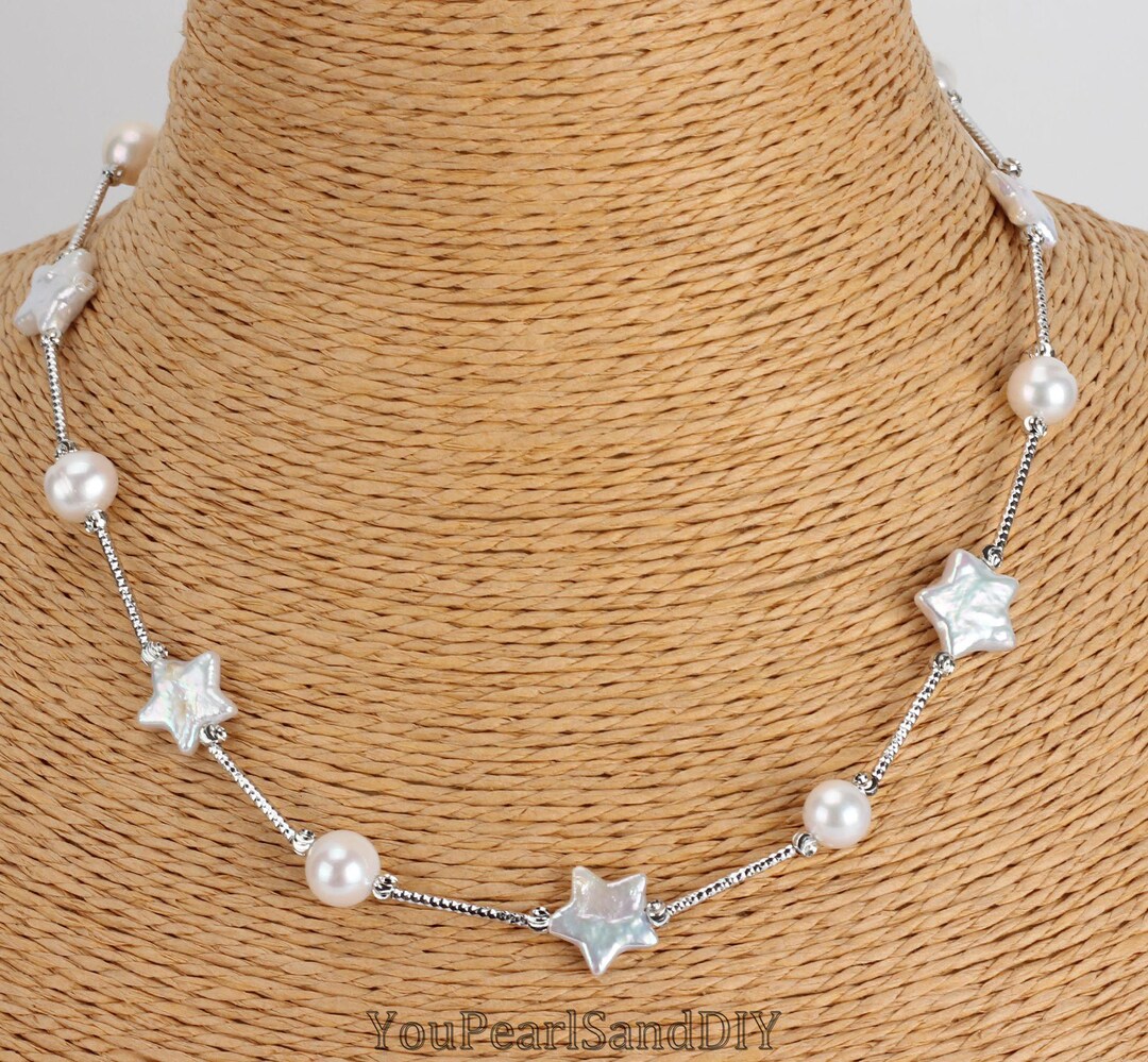 Pearl Puff Star Necklace