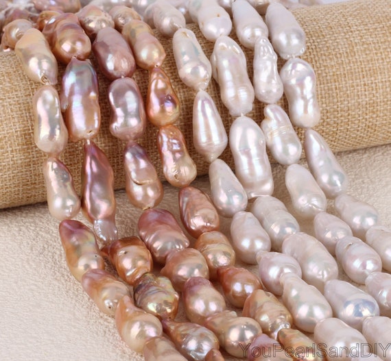 Wholesale Natural Freshwater Pearls Loose Beads Round Baroque Jewelry  Making DIY