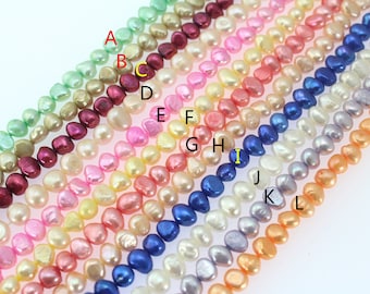 8-9mm Natural Freshwater Pearls,Multi-color Pearls Nugget,Loose Pearls For Jewelry Making,Wholesale Loose Pearl Beads-14 inches-60pcs-NFP102