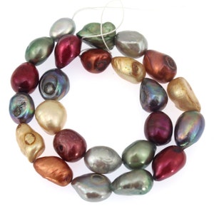 11-15mm Colorful Natural Baroque Pearls,Real Freshwater Nugget Pearls,Loose Pearls For Necklace/Bracelet Making,Wholesale Pearls,DIY Jewelry