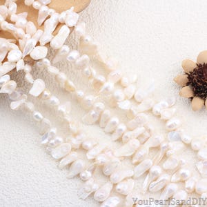 7-9mm Natural White Keshi Reborn Freshwater Pearls,Top Drilled Natural Keshi Pearls,Loose Pearls For Jewelry Making,Wedding Pearls,Wholesale
