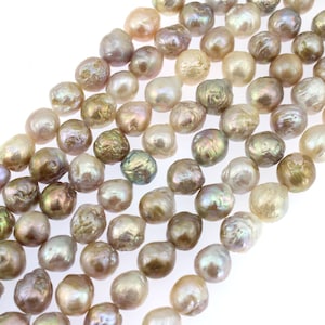 Perle Edison d&#39;acqua dolce nucleate a goccia da 11-13 mm, fornitura di fili di perle sciolte, perle naturali all&#39;ingrosso, perle per collane fai da te - ED01