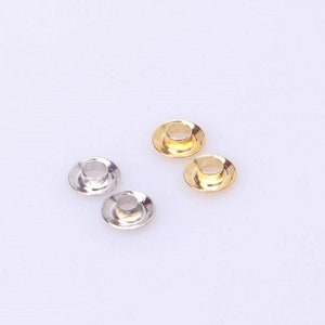 3.5x3.5x1mm Sterling Silver Grommets,Eyelets Self Backing for Bead Cores,Bead Grommet with 1.8mm Hole,DIY Jewelry,Charms Supply,Wholesale
