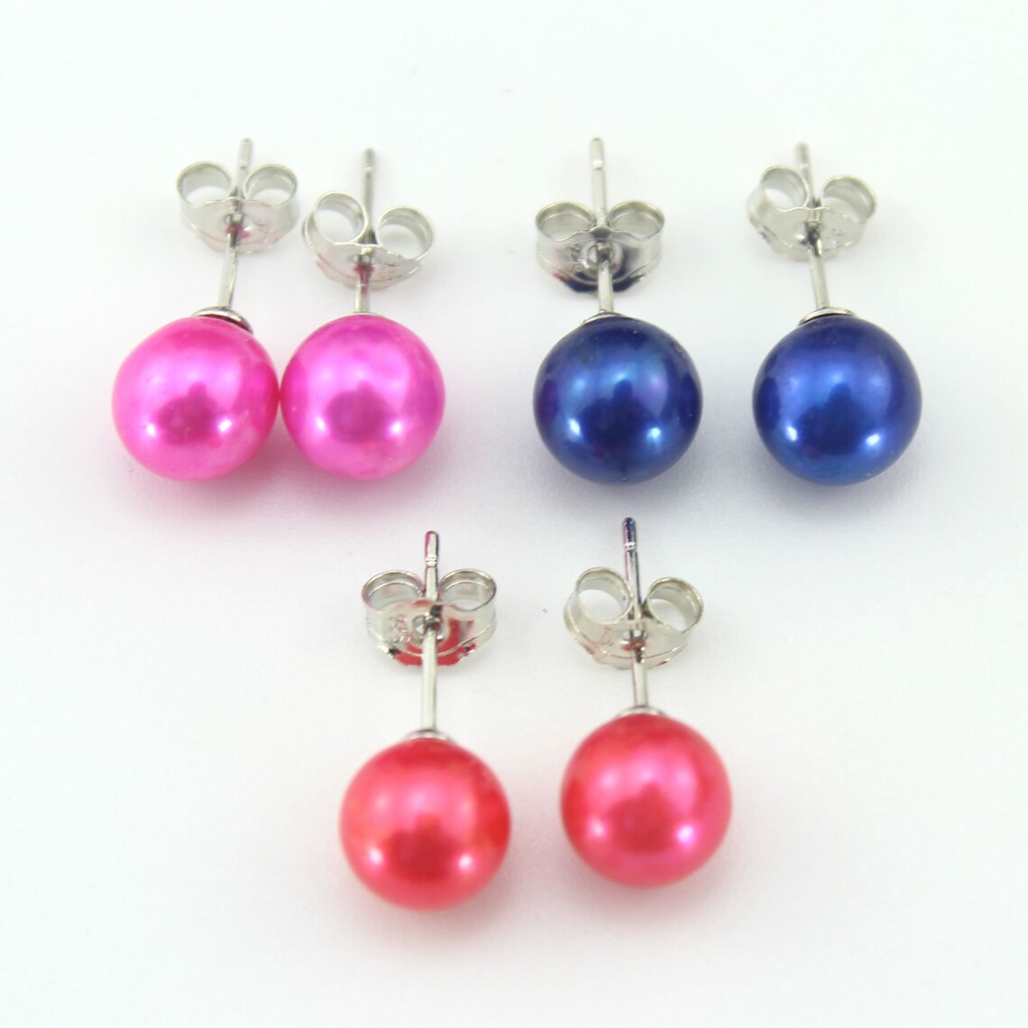 Colored pearl earrings Clearance