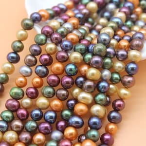 Multi-Color 7-8mm Freshwater Pearls,Loose Potato Pearls Supply,Wholesale Genuine Natural Pearls,Loose Pearl For Jewelry Necklace,Pearl Gift