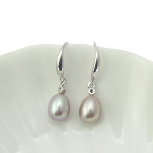 Silver Plated Hook Earring Setting,Freshwater Pearl Drop Earrings,Earring Mounting Supply,Blank Earrings Without Pearls,DIY Jewelry,DIY Gift
