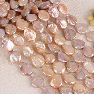 16x20mm Coin Pearl,Natural Pink Purple Button Pearls,Freshwater Coin Pearls Supplies,Loose Pearl For Jewelry Making,Wholesale Pearls-NK002-2