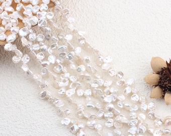 Perle Keshi Bianche Di Grado A, Perle Di Perle Keishi Naturali D