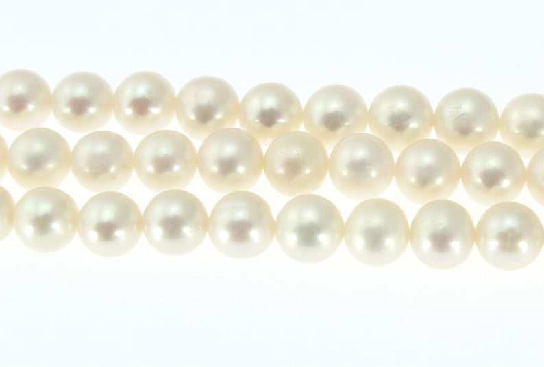 8-9mm Genuine Freshwater Pearls,Loose White Round Pearls,Pearl For Necklace /Bacelet Design,Wedding Jewelry,DIY Pearl Jewelry for Gift-NFP78 image 4